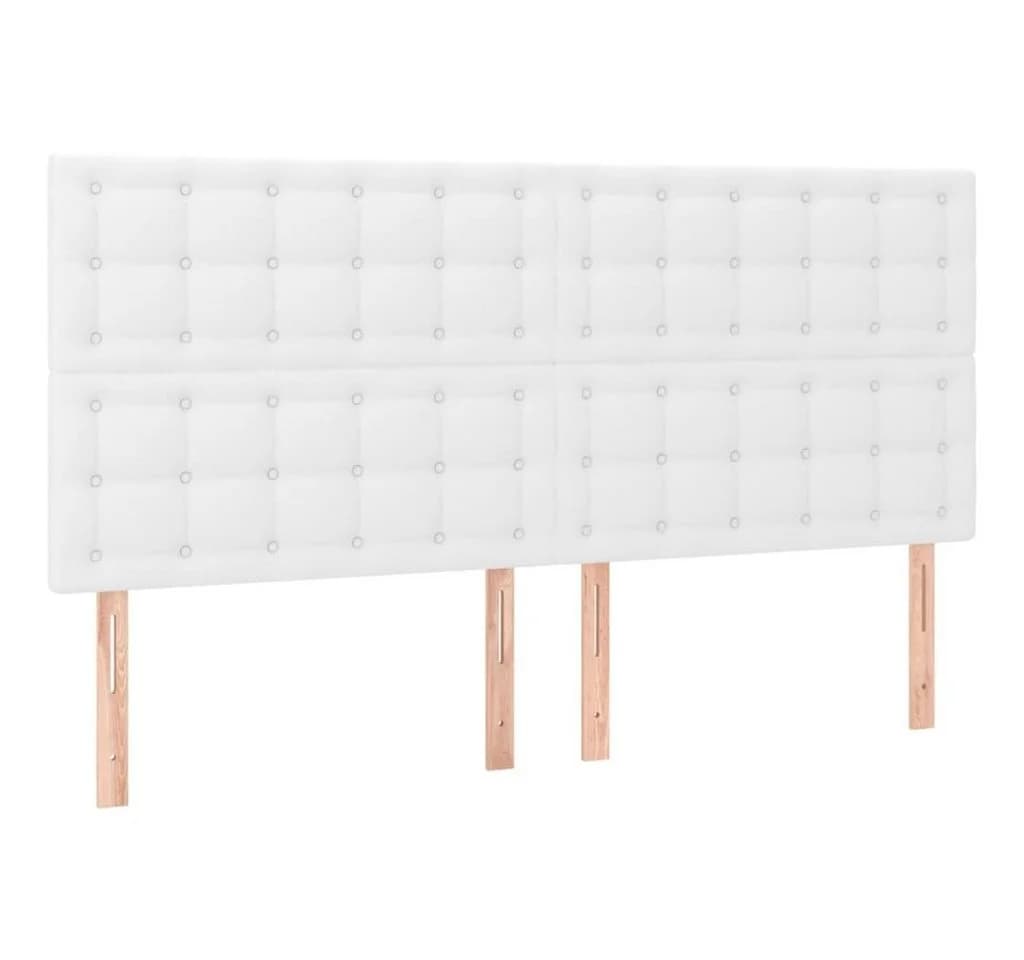 vidaXL LED Kopfteil Weiß Kunstleder höhenverstellbar - Bild 2