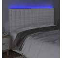 vidaXL LED Kopfteil Weiß Kunstleder höhenverstellbar Bild 3