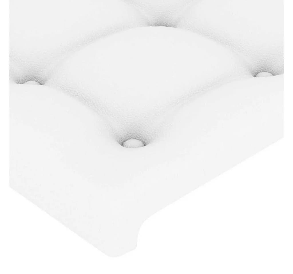 vidaXL LED Kopfteil Weiß Kunstleder höhenverstellbar - Bild 4