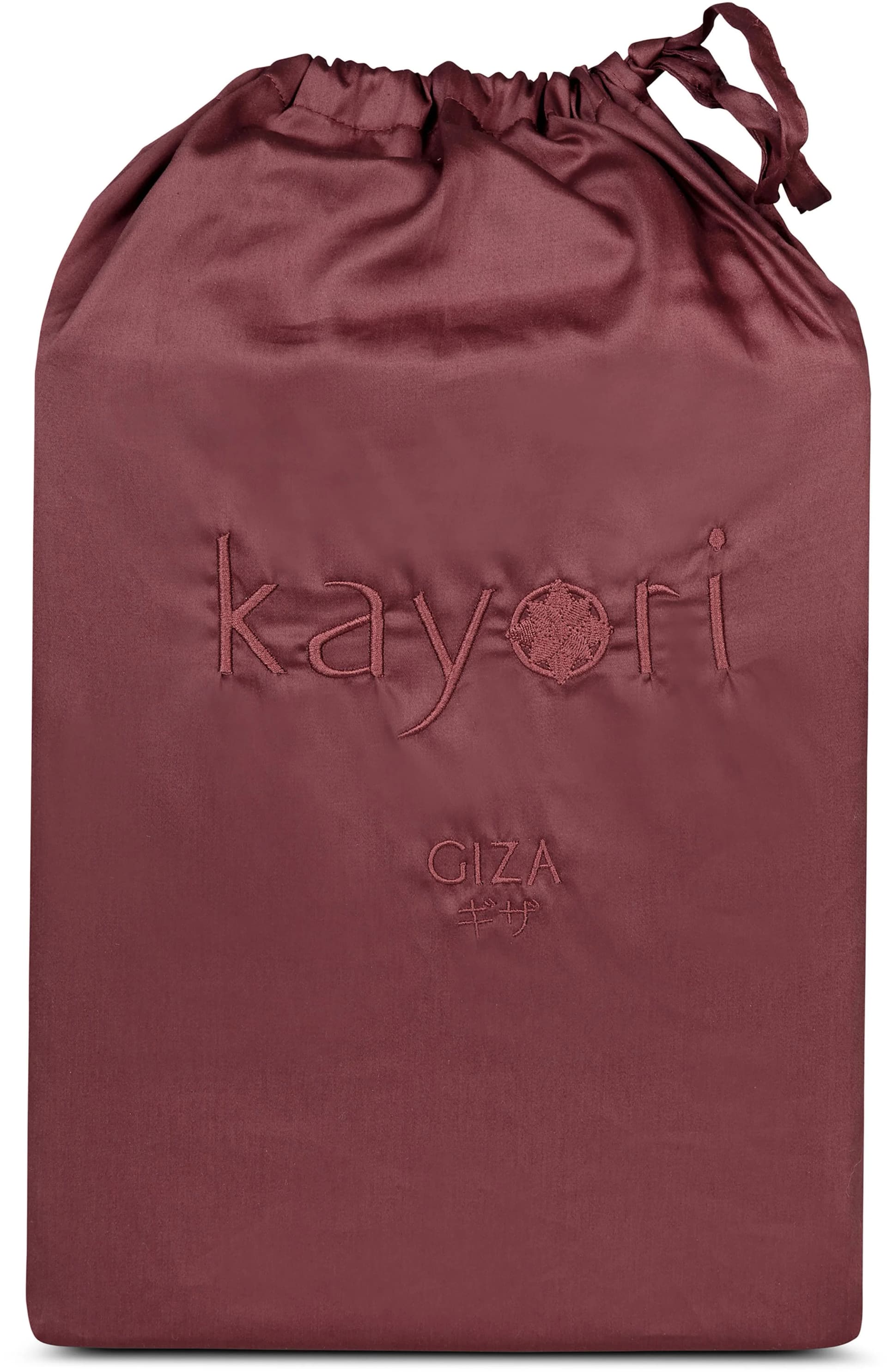 KAYORI Giza Spannbettlaken Rot Mako-Satin 100% Baumwolle
