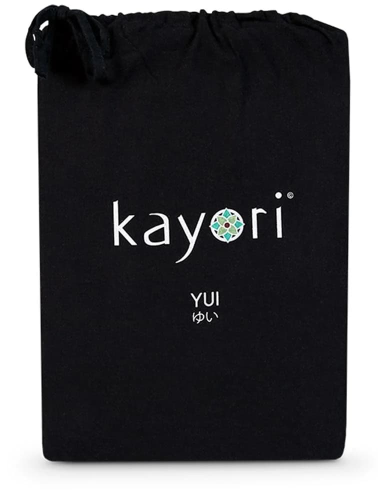 Kayori Spannbettlaken Nagano Schwarz 120x200 cm Bio-Baumwolle-Flanell