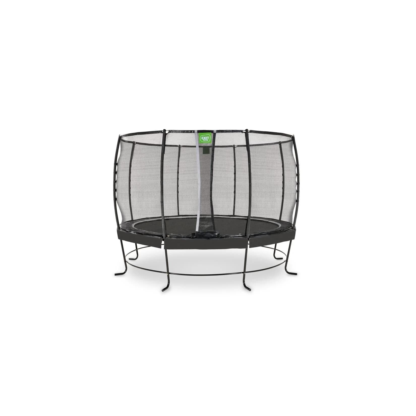 EXIT Lotus Premium Trampolin Ø366cm Schwarz mit Sicherheitsnetz