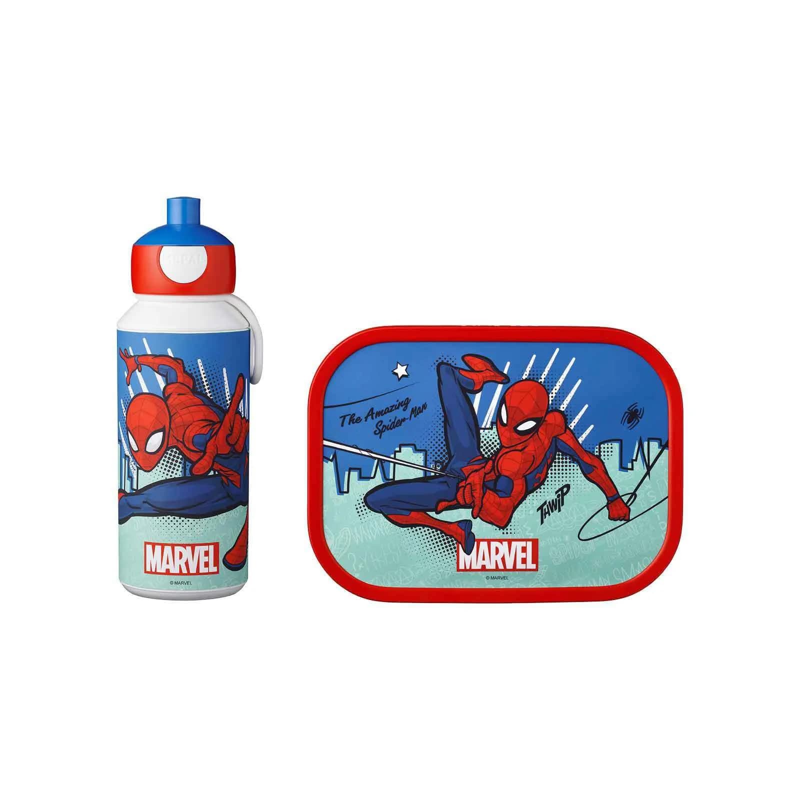 Mepal Pausenset Campus Rot Mehrfarbig Blau Kunststoff 2-teilig 400 ml herausnehmbare Schälchen