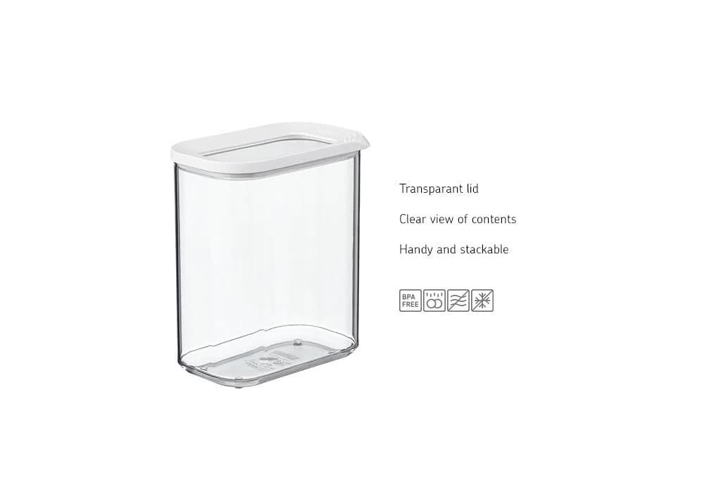 Mepal Modula Vorratsdosen 4-teilig 2000 ml transparent/weiß