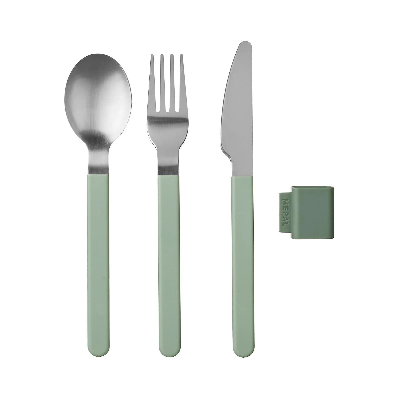 Mepal Besteck-Set Silueta 3-teilig Grün (Nordic Sage) Essbesteck-Sets