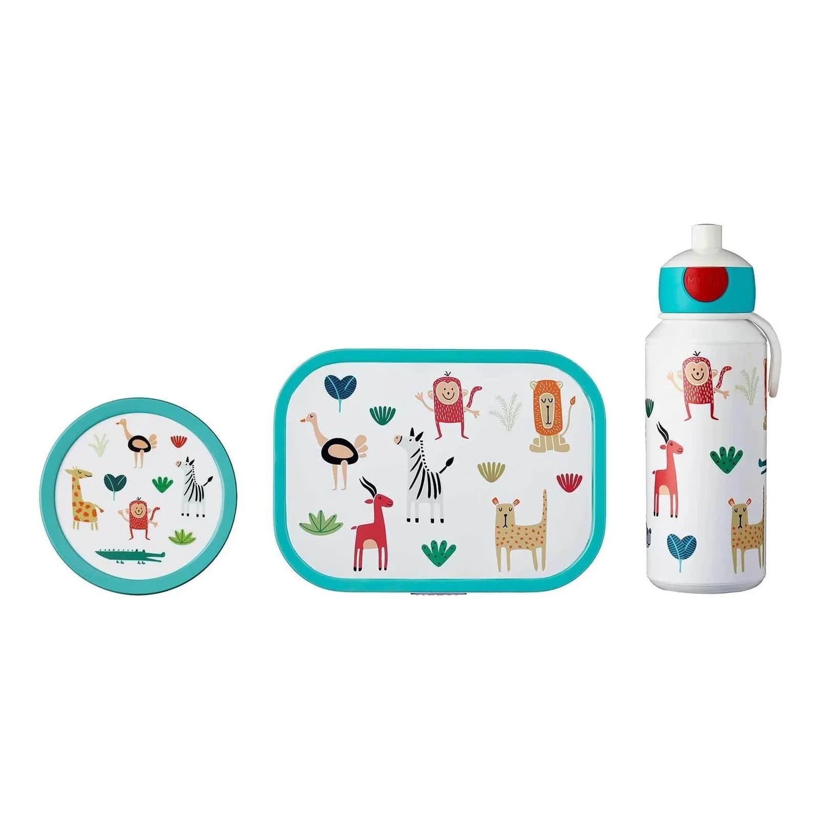 Mepal Lunchset Campus 3er Set - Trinkflasche Brotdose Fruchtbox