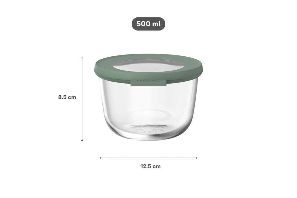 Mepal Cirqula Glasbehälter 500 ml mit Deckel - Transparent - Bild 3