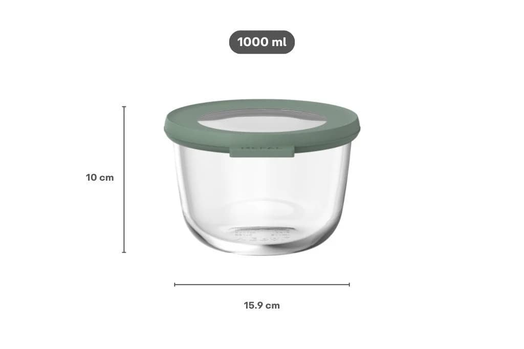 Mepal Cirqula Glasbehälter 1000 ml mit Deckel - Nordic Sage - Bild 3