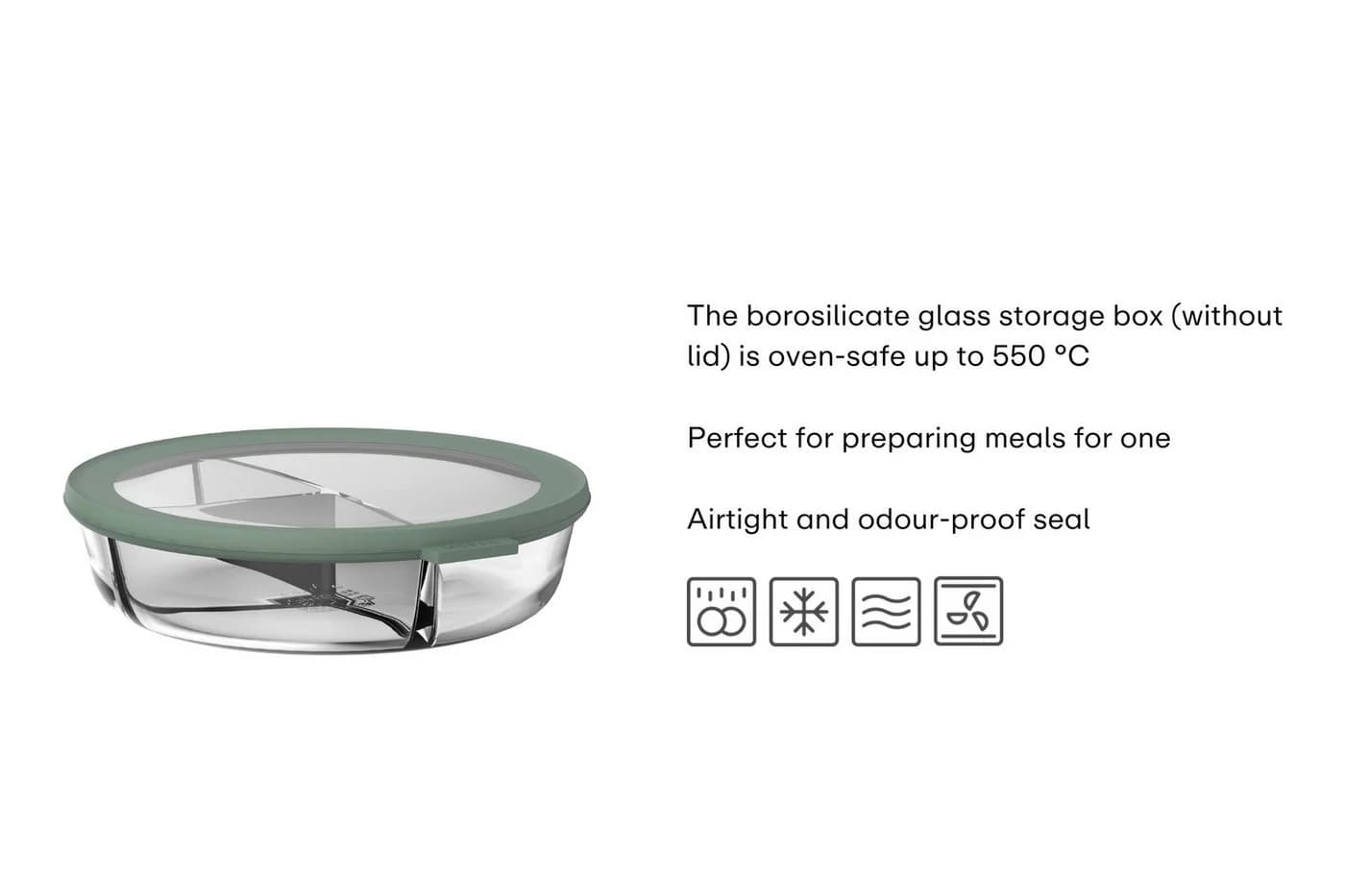 Mepal Cirqula Glas Bento Schüssel 3-teilig Nordic Sage
