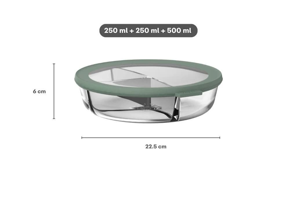 Mepal Cirqula Glas Bento Schüssel 3-teilig Nordic Sage - Bild 3
