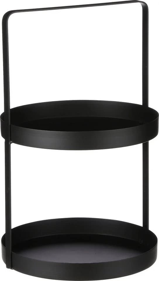 Mica Decorations Etagere Schwarz Metall 2-stufig