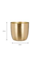 Mica Decorations Alano Blumentopf Gold Eisen Bild 1