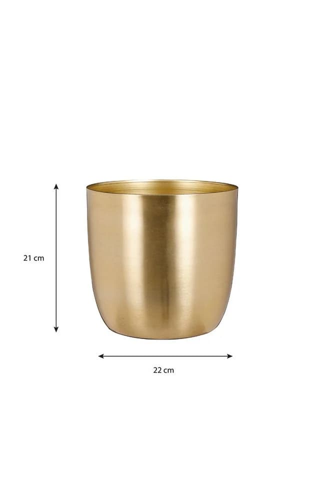 Mica Decorations Alano Blumentopf Gold Eisen