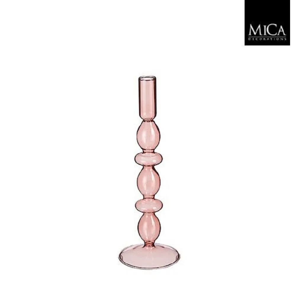 edelman Kerzenständer MICA Lance Rosa Glas
