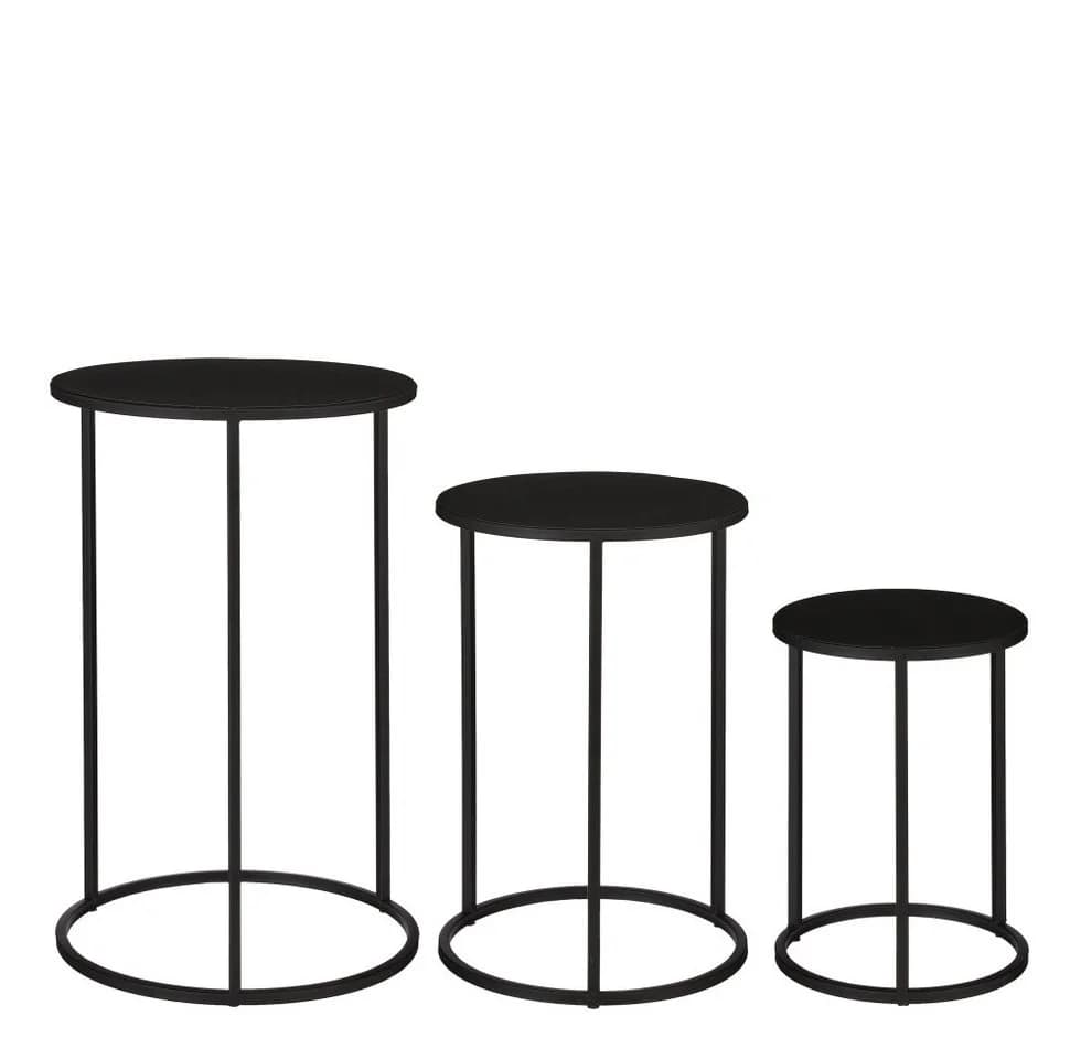 Mica Decorations Beistelltisch Quinty Schwarz Metall - Bild 4