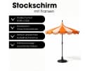 Mica Decorations Sonnenschirm Kim Orange mit Tasche 238xØ235 cm Bild 1