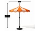 Mica Decorations Sonnenschirm Kim Orange mit Tasche 238xØ235 cm Bild 3