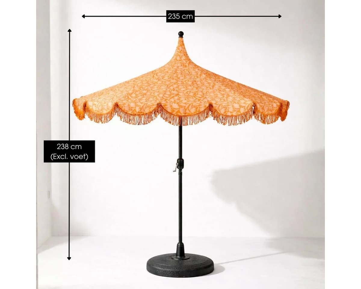 Mica Decorations Sonnenschirm Kelly Orange mit Tasche - Bild 3