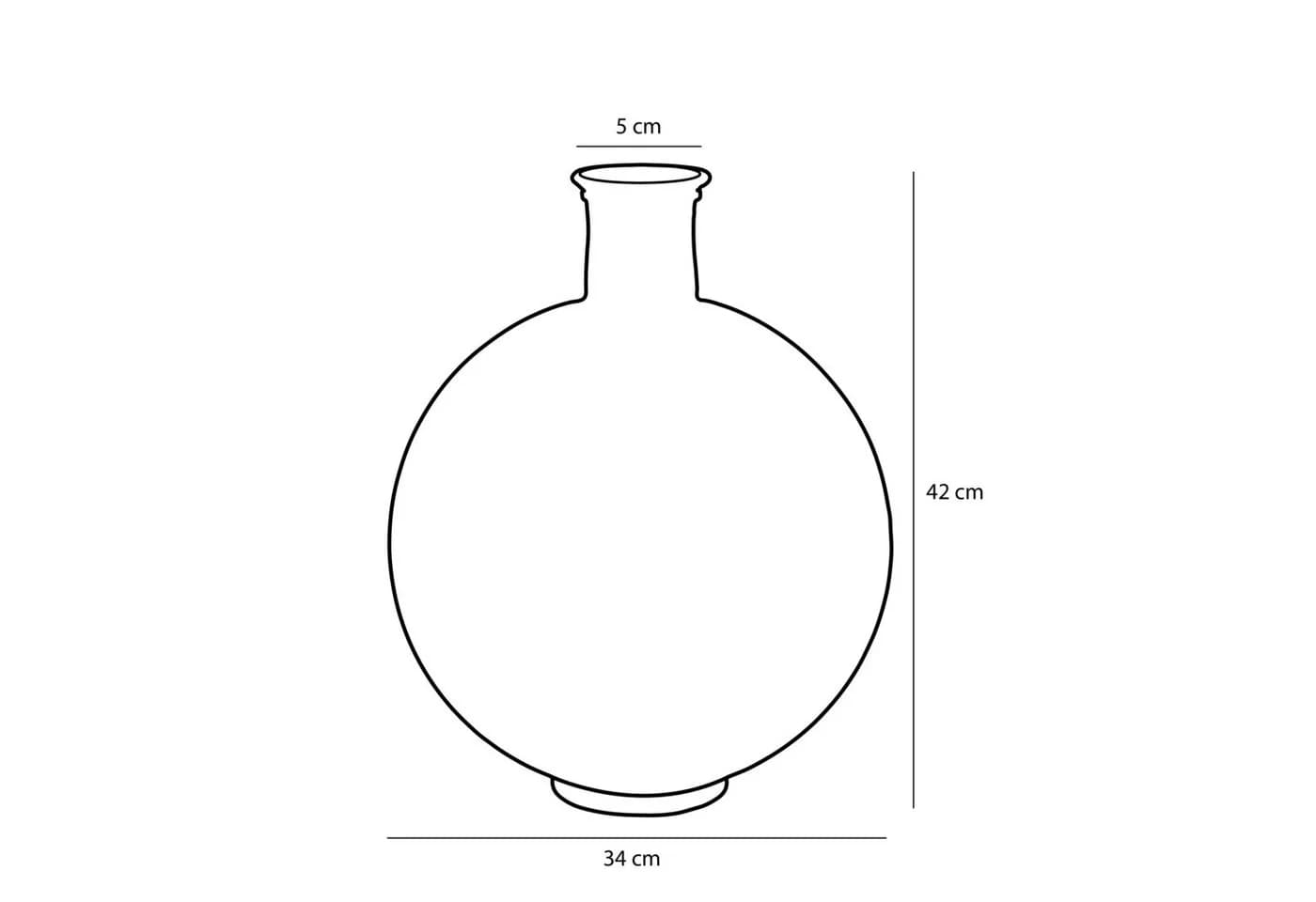 Mica Decorations Flaschenvase Hellrosa Glas