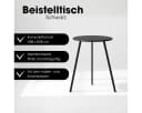 Mica Decorations Seatle Beistelltisch Rund Schwarz Ø38 cm Bild 1