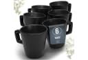 PURE LIVING Geschirr-Set Manhattan Becher 6er Schwarz Steingut Bild 2