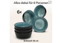 PURE LIVING INTERIOR DESIGN Müslischalen-Set Ibiza 6er Set Petrol Steingut Bild 5