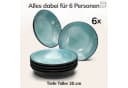 PURE LIVING INTERIOR DESIGN Geschirr-Set Ibiza 6er-Set Suppenteller Petrol Bild 5