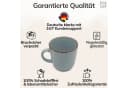 PURE LIVING Geschirr-Set Becher 6er Rauchblau Steingut Bild 5