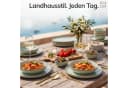 PURE LIVING Geschirr-Set Suppenteller 6er Mintgrün Steingut Rustic Bild 1