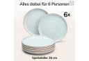 PURE LIVING INTERIOR DESIGN Geschirr-Set Ibiza 6er-Set Steingut Beige Blau Bild 5