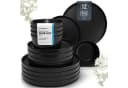PURE LIVING INTERIOR DESIGN Geschirr-Set Manhattan 12-tlg. Schwarz Steingut Bild 2