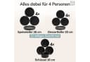 PURE LIVING INTERIOR DESIGN Geschirr-Set Manhattan 12-tlg. Schwarz Steingut Bild 5