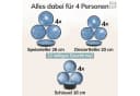 PURE LIVING INTERIOR DESIGN Geschirr-Set Ibiza 12-teilig Tiefblau Steingut Bild 5