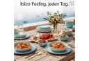 PURE LIVING INTERIOR DESIGN Geschirr-Set Ibiza 16-tlg. Steingut Türkis Bild 1