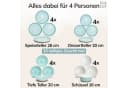 PURE LIVING INTERIOR DESIGN Geschirr-Set Ibiza 16-tlg. Steingut Türkis Bild 5