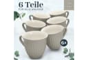 PURE LIVING INTERIOR DESIGN Hygge Becher-Set 6-tlg. Hellbraun Steingut Bild 1