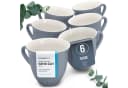 PURE LIVING Hygge Becher 6er-Set 435ml Graublau Steingut Bild 2