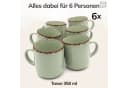 PURE LIVING INTERIOR DESIGN Geschirr-Set Mintgrün Steingut 6er Bild 5