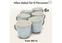 PURE LIVING INTERIOR DESIGN Geschirr-Set Ibiza Becher 6er-Set Beige Blau Bild 5