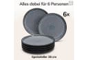 PURE LIVING INTERIOR DESIGN Geschirr-Set Ibiza Speiseteller Grau 6er-Set Bild 5