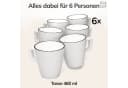 PURE LIVING INTERIOR DESIGN Geschirr-Set Scandi Becher 6er-Set Weiß/Schwarz Bild 5
