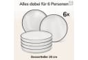 PURE LIVING INTERIOR DESIGN Geschirr-Set Scandi Dessertteller 6er-Set Weiß Bild 5