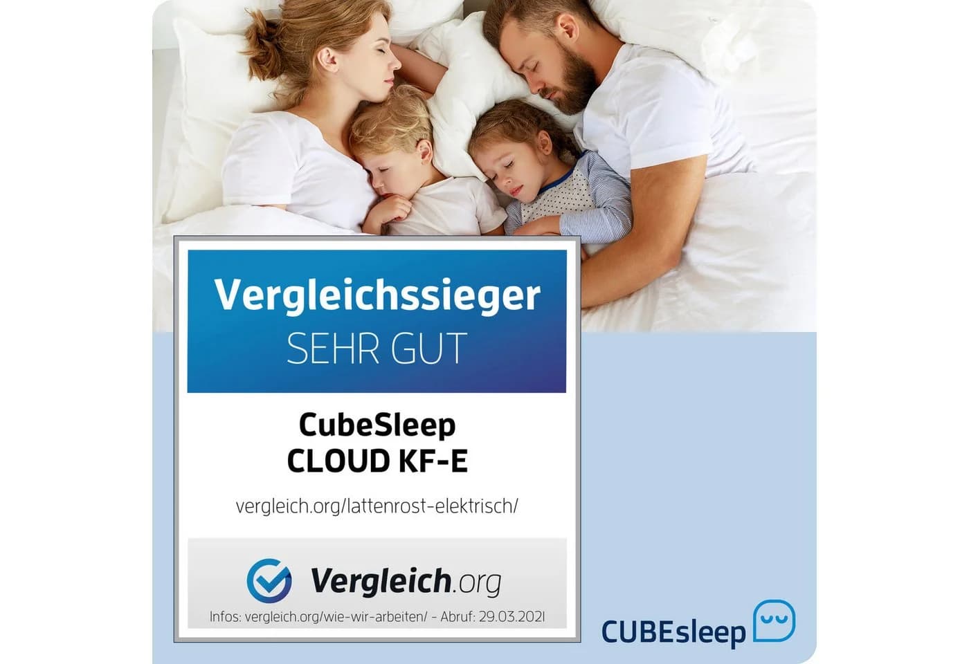 CUBEsleep Lattenrost Cloud KF M Elektrisch Verstellbar Made in Germany