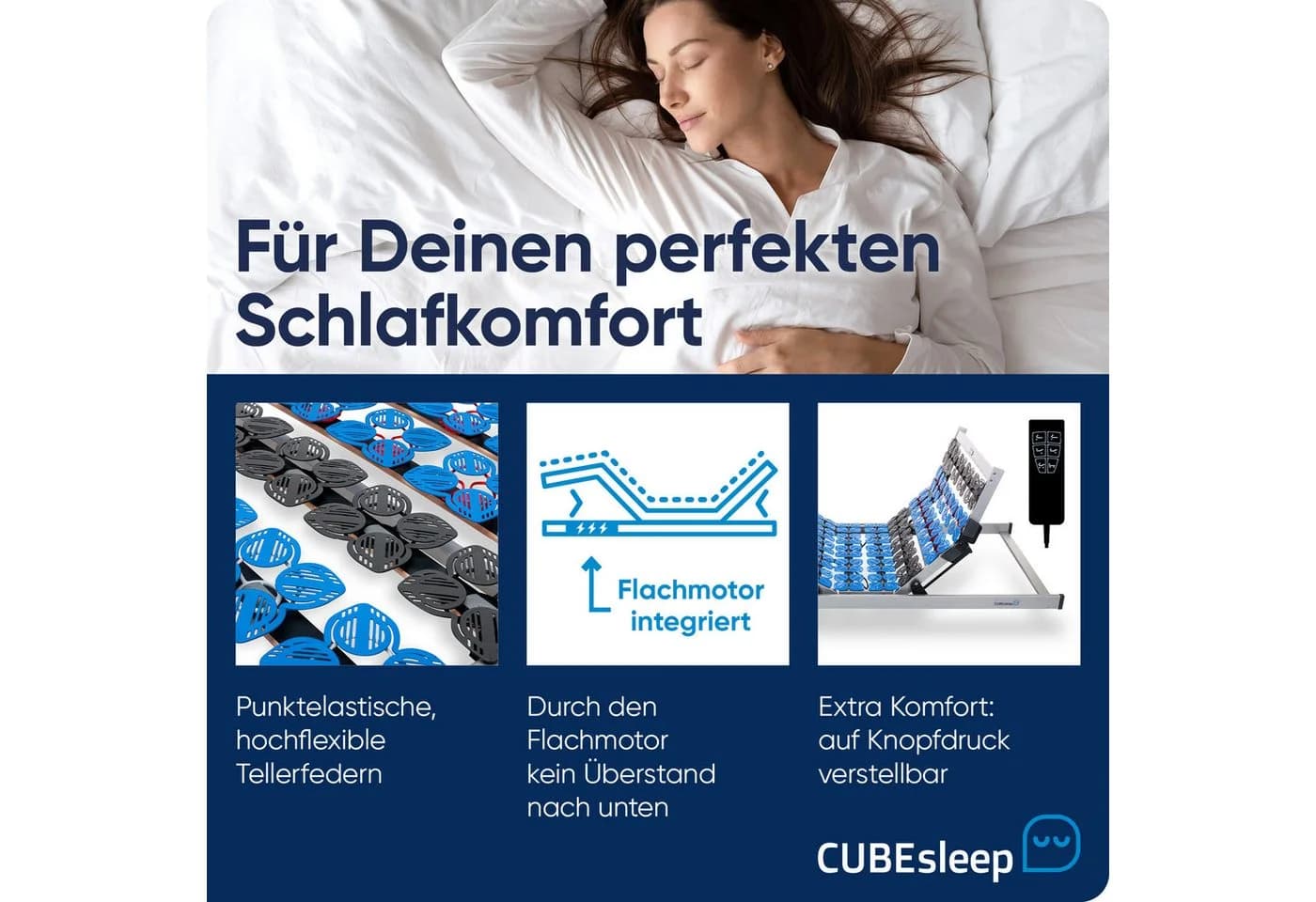 CUBEsleep Lattenrost Cloud KF M Elektrisch Verstellbar Made in Germany - Bild 4