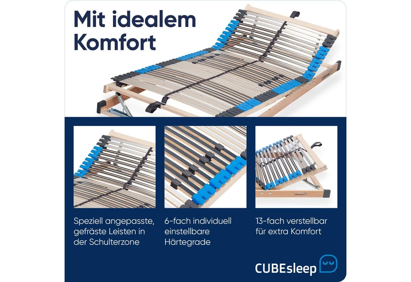 CUBEsleep Lattenrost Pure Eco verstellbar mit Bettkasten-Funktion - Bild 4