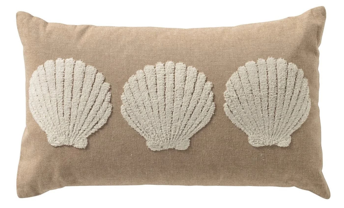 Dutch Decor Kissenhülle 'Merlijn' Irish Cream Beige Muschel-Relief - Bild 2
