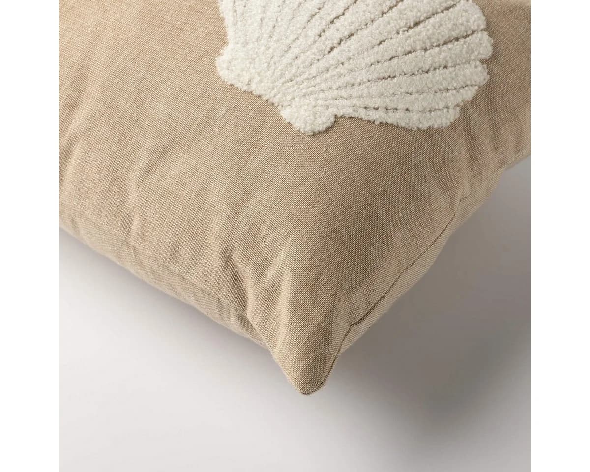 Dutch Decor Kissenhülle 'Merlijn' Irish Cream Beige Muschel-Relief - Bild 3