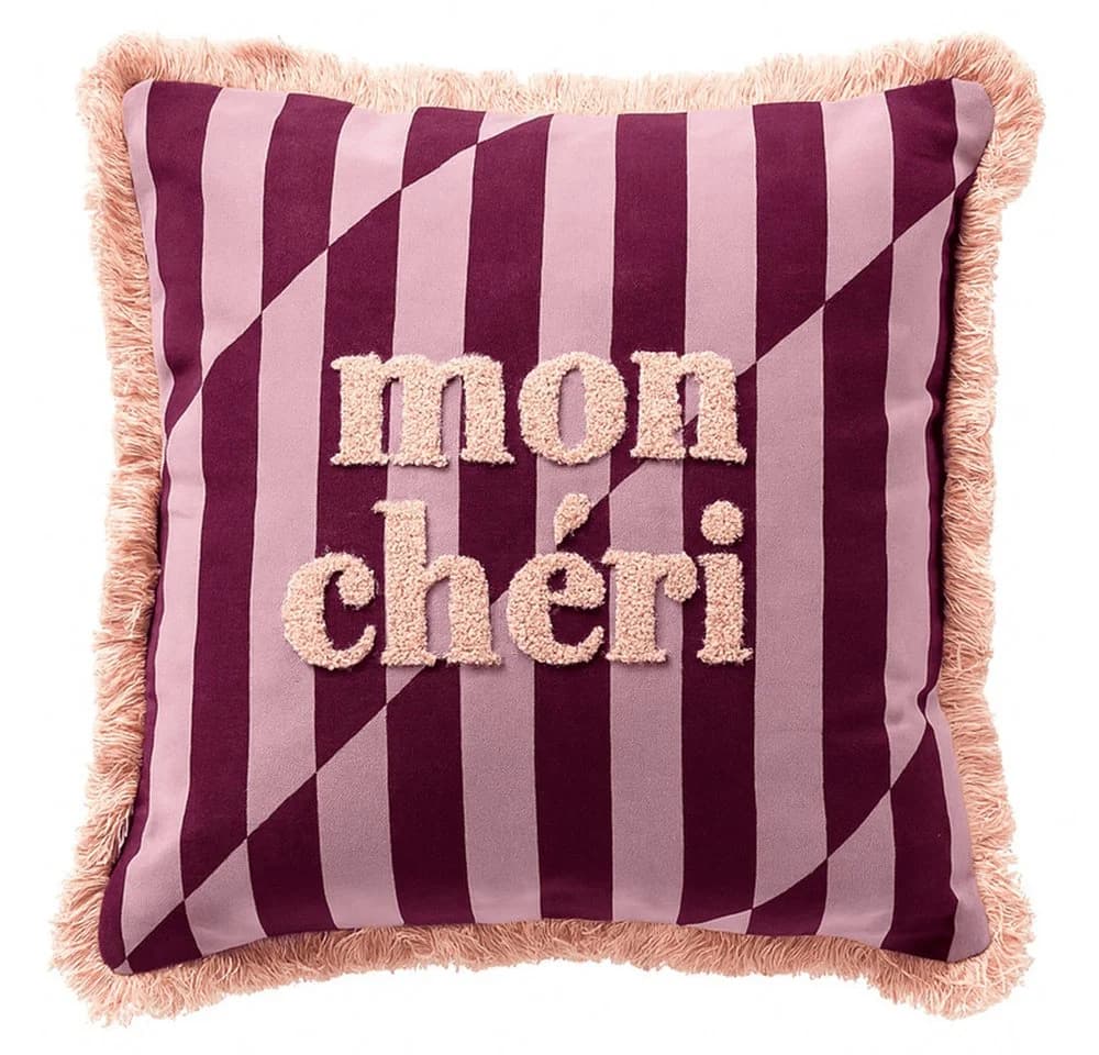 Dutch Decor Kissenhülle 'Chéri' 45 x 45 cm Rosebud Rosa Fransen - Bild 2