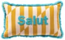 Dutch Decor Kissenhülle 'Salut' Gelb/Weiß mit Fransen Bild 2