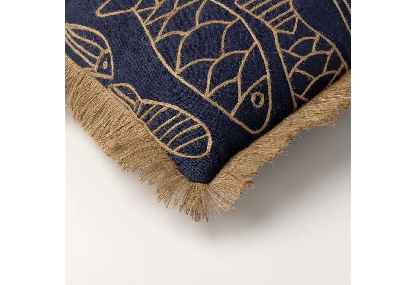 Dutch Decor Kissenhülle 'Nemo' Blau Fischmuster Fransen - Bild 3